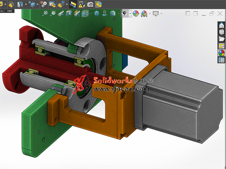 每日一练：#52 电机旋转机构 solidworks 视频教程