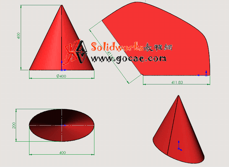 每日一练：#58 正椭圆锥 solidworks 薄板放样 | 钣金视频教程