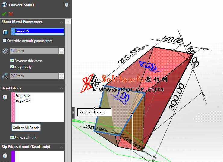 每日一练：#68 方口斜漏斗 连接管 solidworks 薄板放样 | 钣金视频教程