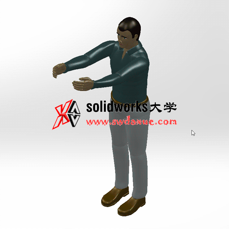5种不同坐姿人体模型 方案素材 solidworks 3D 零件库