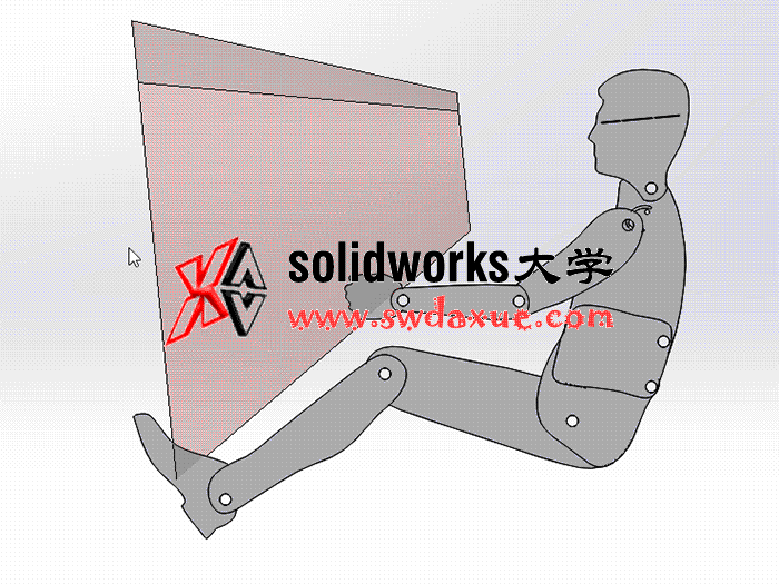 平板式驾驶员人体模板可调整关节 方案素材 solidworks 3D 零件库