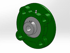 solidworks 标准件 #6 UELFC 带凸台圆形座外球面球轴承 GB╱T 7810 3D模型零件库 标准查询