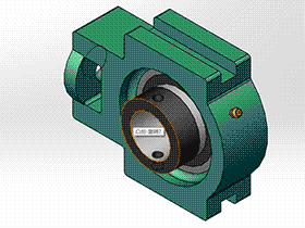 solidworks 标准件 #9 UELK 带滑块座轴承 GB╱T 7810 3D模型零件库 标准查询
