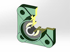 solidworks 标准件 #13 UCFU 带方形座轴承 GB╱T_7810 3D模型零件库 标准查询