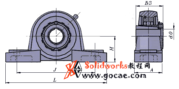 solidworks 标准件 #15 UKP+H 带立式座轴承 GB╱T 7810 3D模型零件库 标准查询