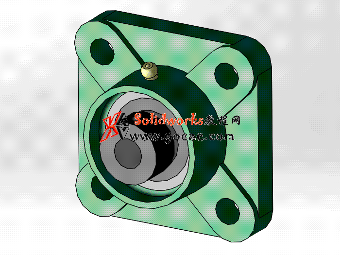 solidworks 标准件 #18 UELFU 带方形座轴承 GB╱T 7810 3D模型零件库 标准查询