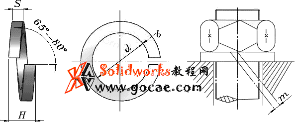 solidworks 标准件 #46 弹簧垫圈 轻型 GB╱T 859 3D模型 三维零件库 标准查询