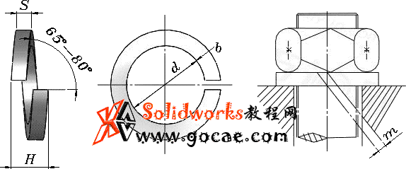 solidworks 标准件 #47 弹簧垫圈 重型 GB╱T 7244 3D模型 三维零件库 标准查询