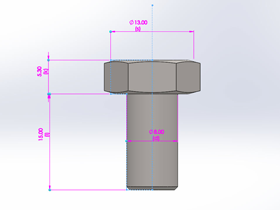 solidworks 标准件 #89 六角头螺栓细牙全螺纹 GB╱T 5786 solidworks 3D模型
