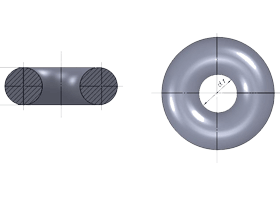 solidworks 标准件 #94 一般应用的O型橡胶密封圈 GB╱T 3452.1 solidworks 3D模型