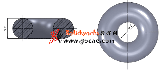 solidworks 标准件 #94 一般应用的O型橡胶密封圈 GB╱T 3452.1 solidworks 3D模型