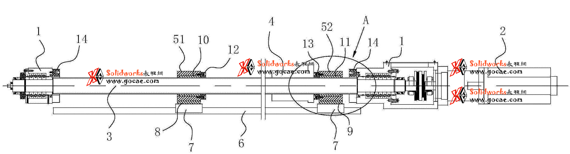 CNC数控机床长距离丝杆支撑机构介绍