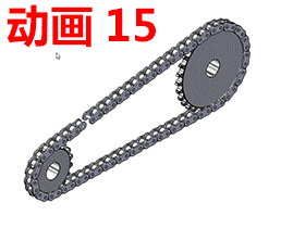 solidworks动画-教程#15-链轮与链条的装配仿真动画