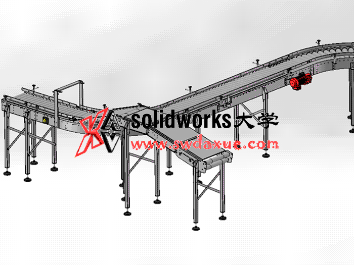 5套转弯输送机 solidworks三维模型 3D图纸